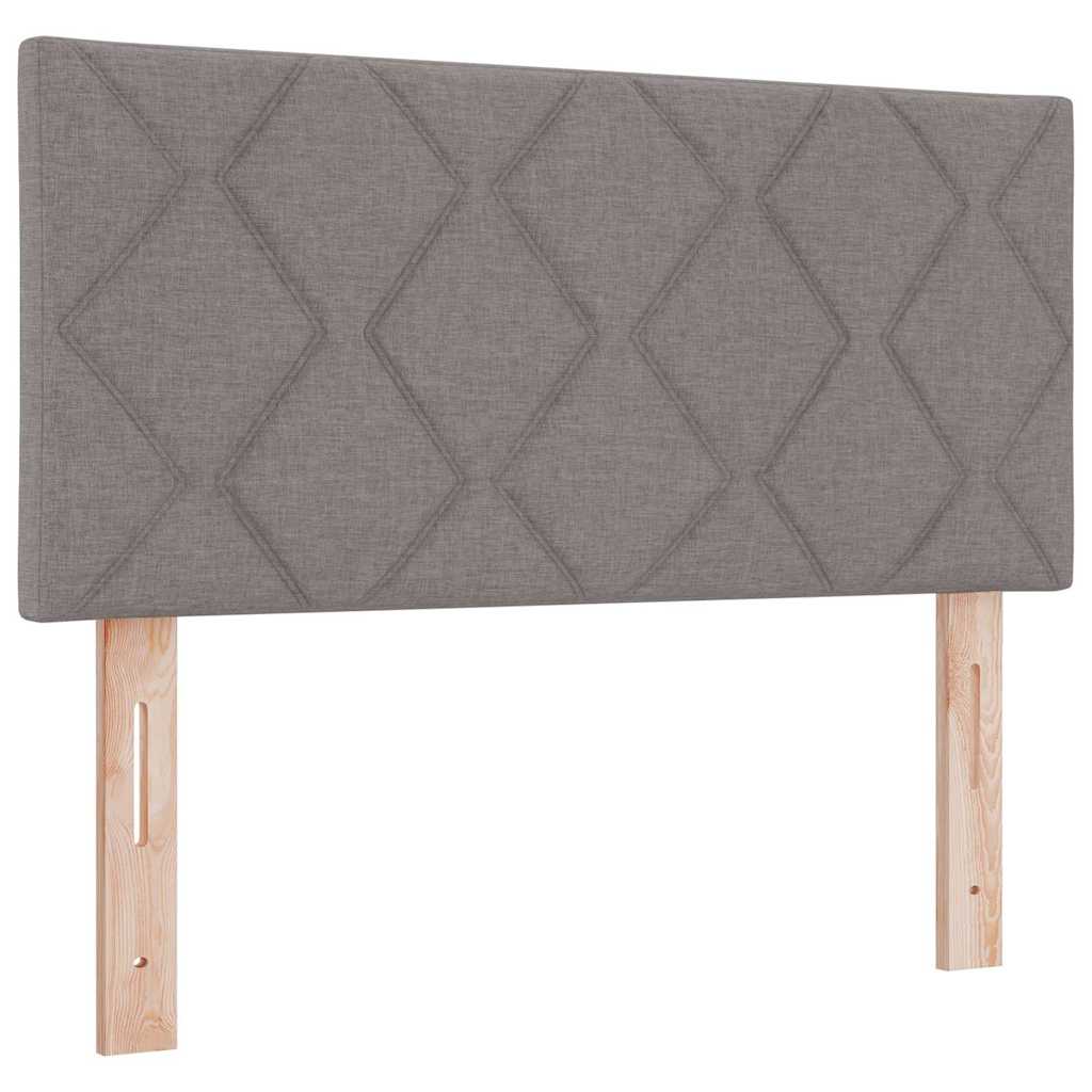 Headboard with LED Strip Lights Adjustable Taupe 100 cm Fabric